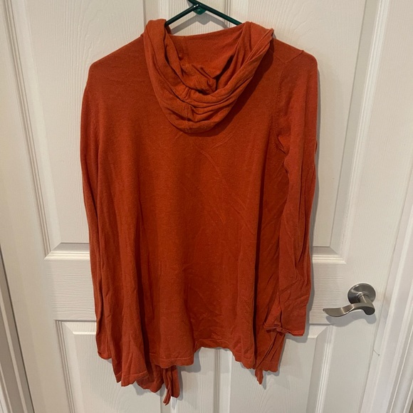 Burnt Orange Hooded Cardigan - Picture 3 of 3